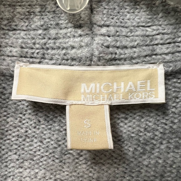 MICHAEL KORS GREY COLOR BLOCK CARDIGAN - Picture 3 of 5